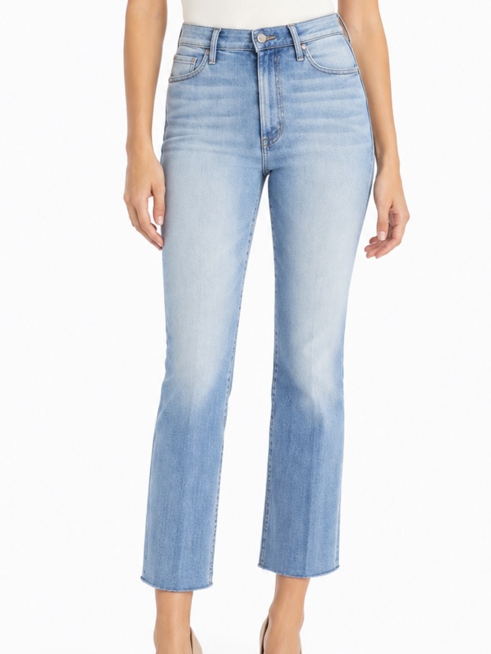 MOTHER The Hustler Ankle Fray Jeans Sz 25 Au Revoir Cropped Flare Denim Y2K 90s